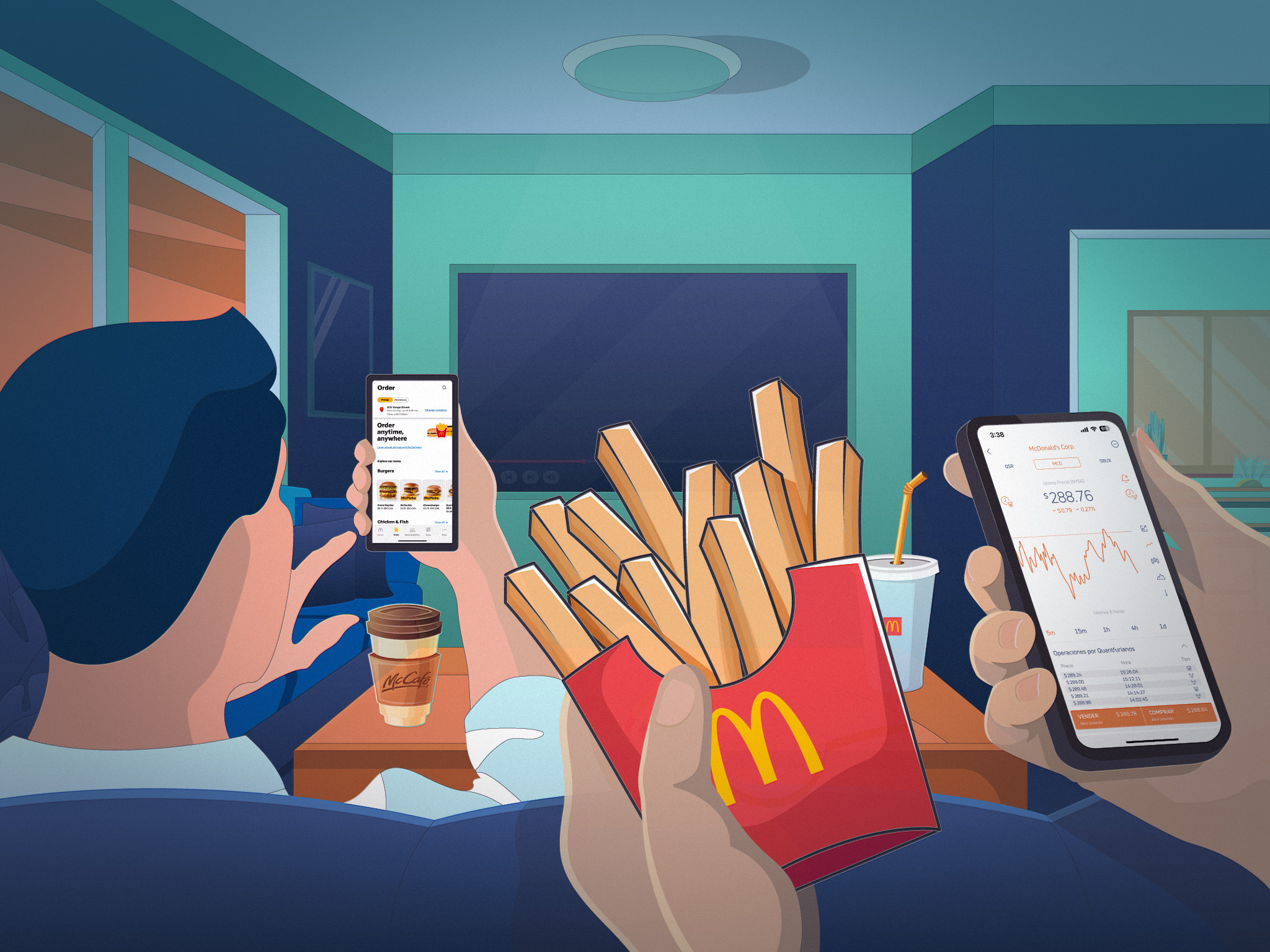 Indicador digital de comida rápida de McDonald's